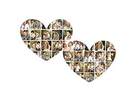 Creación limpiar Comparación Corazón con fotos | Más de 250 plantillas
