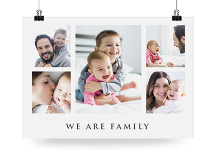 collage póster motivo familia